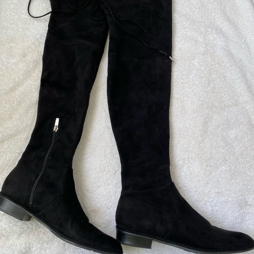 Marc Fisher Suede Black Over-the-Knee Boots Size 9 - Picture 7 of 14